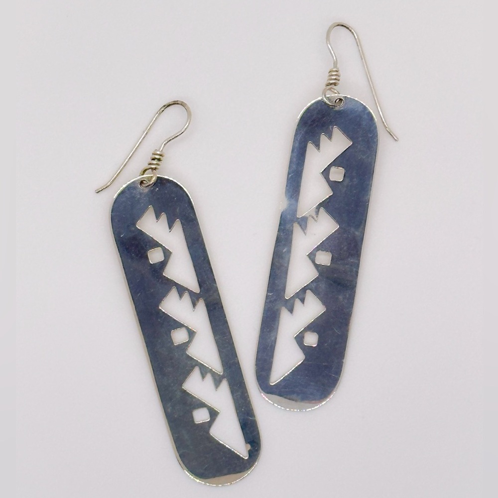 Handmade Earrings: Sterling Silver; pierce-work